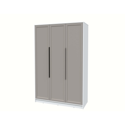 Шкаф распашной Тренд КТ-Ш3 (Белый платинум ЛДСП/ Луна ЛМДФ) Ш1360 В2128 Г547